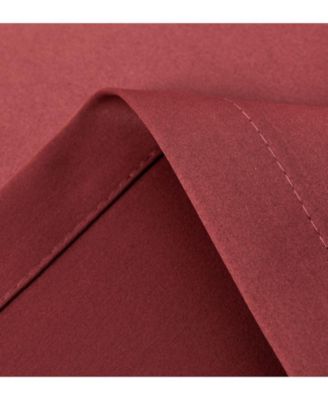 Burgundy Red 2 Piece Grommet Top Blackout Curtain Panels For Extra Long Windows