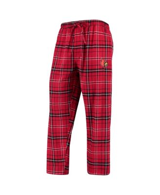 Men's Red/Black Louisville Cardinals Ultimate Flannel Pants