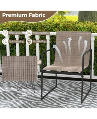 Patio Furniture Chair Set of 4 with Ventilated Seat