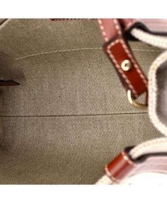 Small Woody Convertible Tote Canvas with Leather