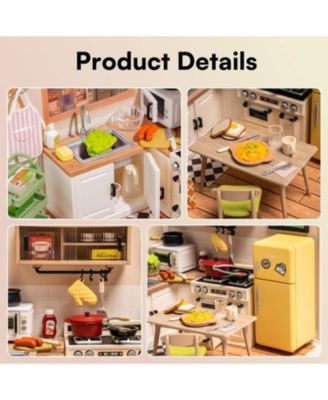 Miniature Happy Meals Kitchen Building Set Toys Playset Suitable for Mini Figures Construction Toys Diorama Kit Gifts for Teens Adults