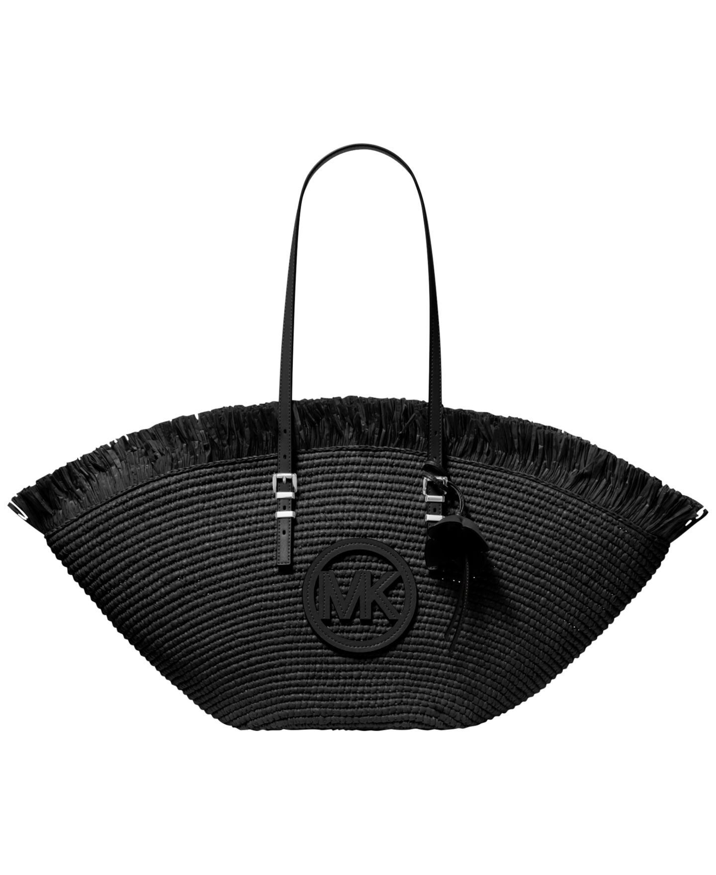 Женская сумка Michael Kors Isa Large Fan Tote Handbag, цвет: Чёрный — фото 1