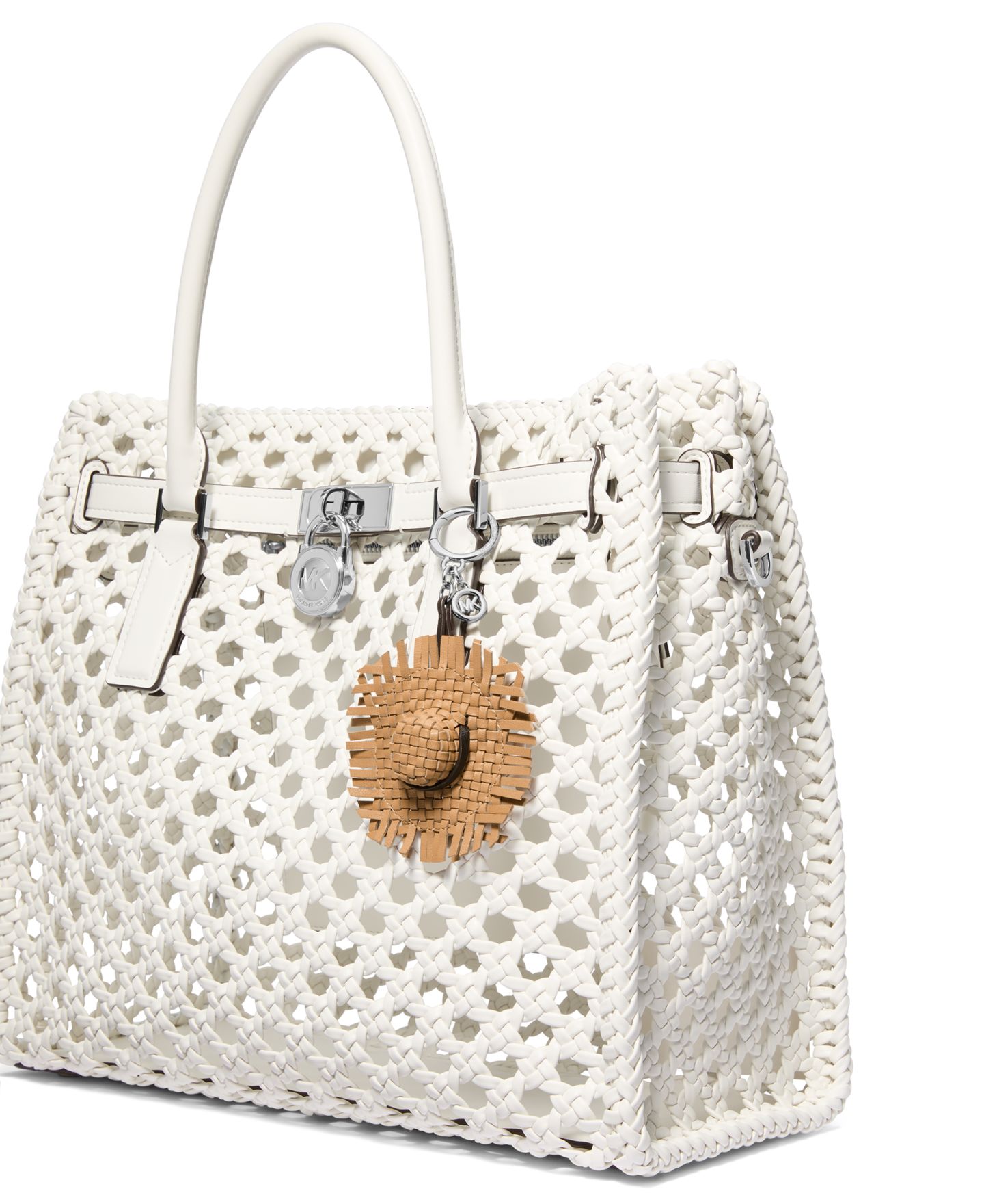 Женский головной убор Michael Kors Woven Hat Charm, цвет: Арахисовый — фото 3