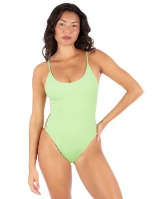 Women's Solid Cutout One-Piece Swimsuit