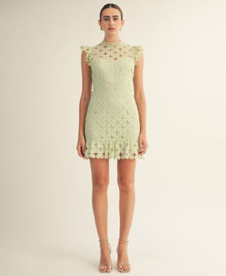 Women's Sophia Lace High-Neck Mini Dress