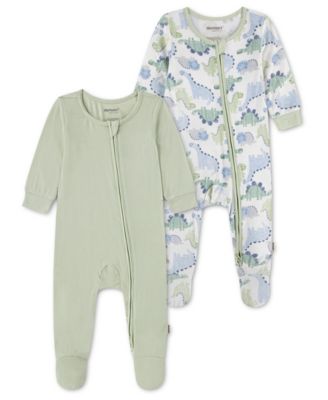 Baby Boys' Crewneck Coverall, 2-Pack