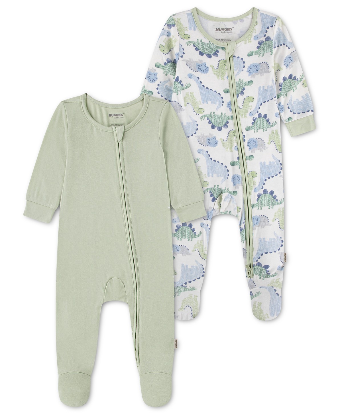 Huggies Baby Boys' Crewneck Coverall, 2-Pack — фото 1