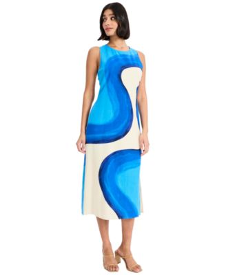 Donna Morgan - Women's Sleeveless Crewneck Midi Dress