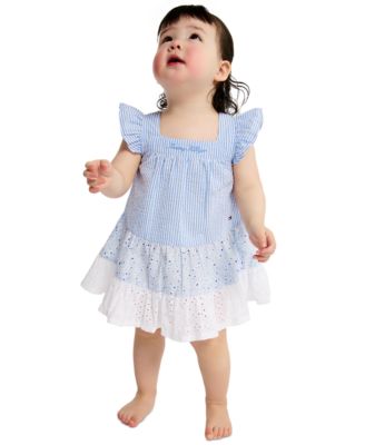 Baby Girls' Eyelet Dress & Bloomers, 2-Piece Set