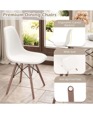 Dining Table Set Modern 5 PCS For 4 Round Dining Room Table Set with Solid Wood Leg