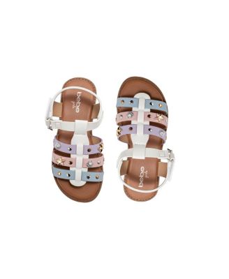 Little Girls Sandals – Strappy Flat Sandals and Studded Summer Shoes (Toddler/Kid)