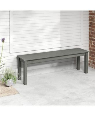 55 Inch HDPE Outdoor Bench for Patio and Garden