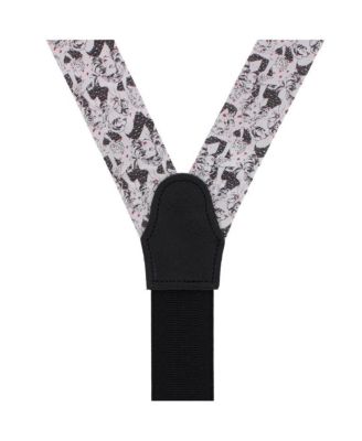 Men's Vintage Vixen Novelty Silk Button End Suspenders