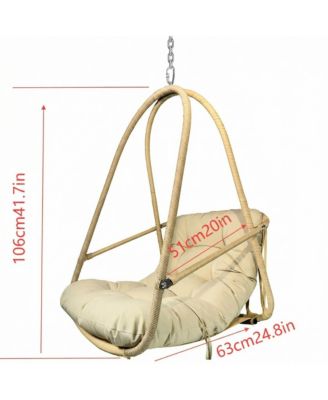 Wicker Rattan Swing Egg Chair without Stand