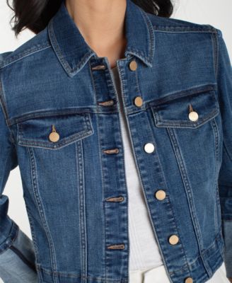 Petite Bracelet-Length High-Cuff Trucker Jacket
