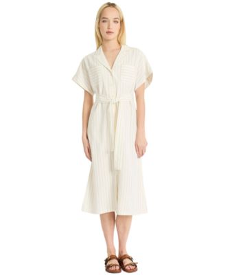 Women's Dolman-Sleeve Midi Shirt Dress