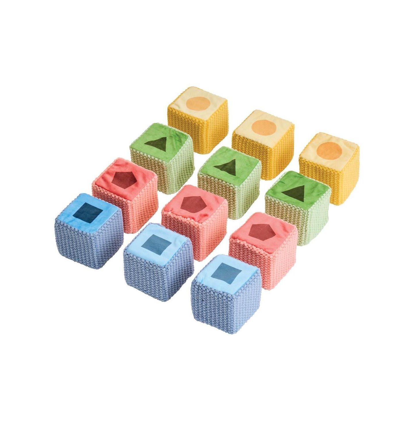 Детские конструкторы Kaplan Early Learning Soft Shape and Color Blocks, 12-Piece Set, Ages 6 Months+, цвет: Assorted Pre-Pack — фото 7