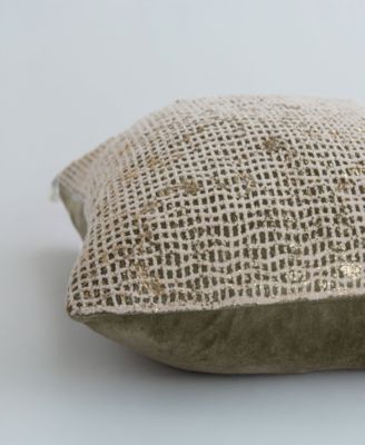 June Velvet Decorative Pillow, 22" x 22"