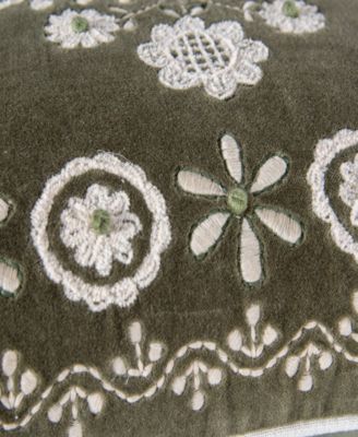Minnie Cotton Velvet Decorative Pillow, 14" x 20"