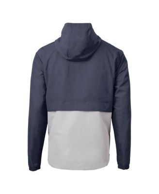 Men's Blue New England Patriots Charter Eco Anorak Half-Zip Jacket