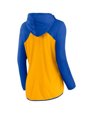 Women's Gold/Royal Los Angeles Rams Script Full-Zip Hoodie