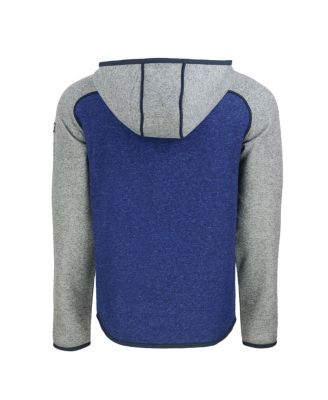 Men's Royal/Heather Gray Denver Broncos Throwback Mainsail Sweater-Knit Full-Zip Hoodie