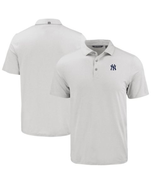 Мужское поло Cutter & Buck White New York Yankees Coastline Epic Comfort Eco Polo Shirt