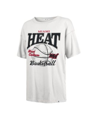 47 Brand Women's White Miami Heat City Edition Down Court Sadie T-Shirt