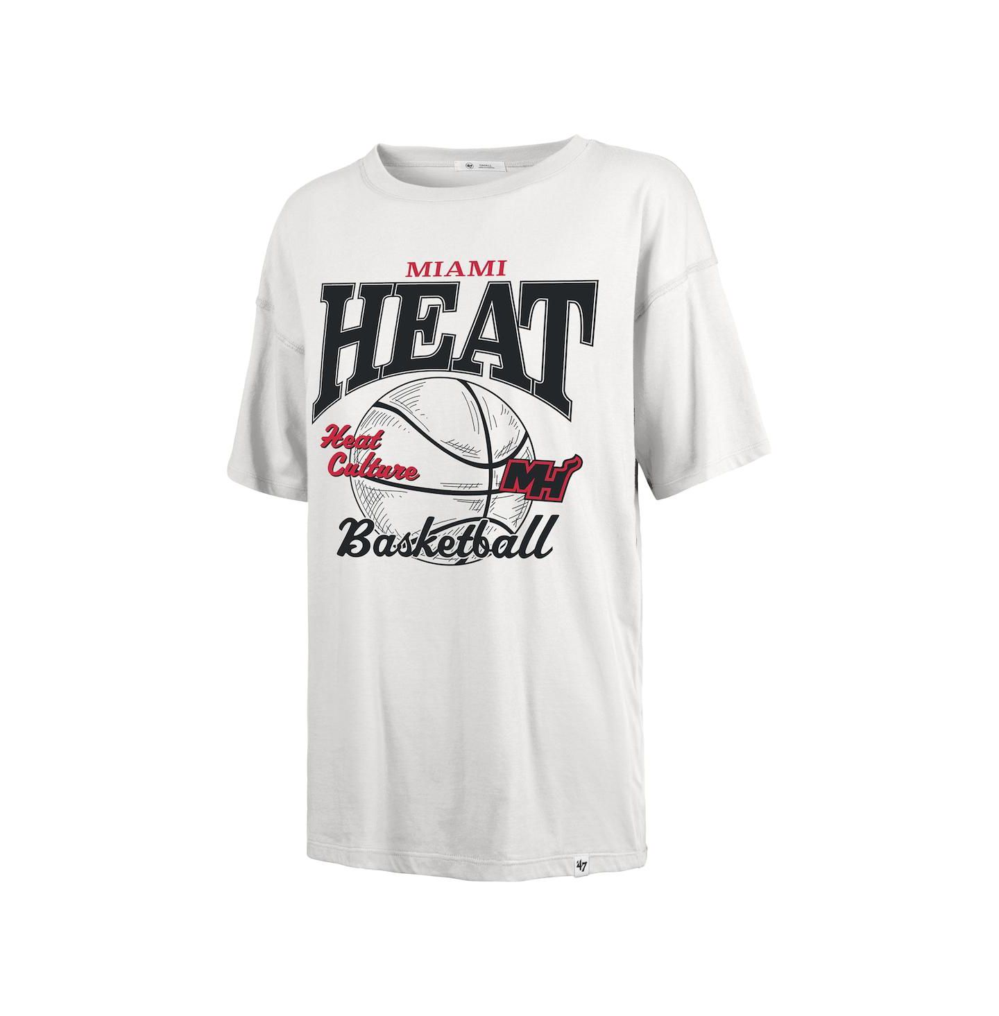 Женская футболка '47 Brand White Miami Heat City Edition Down Court Sadie — фото 2
