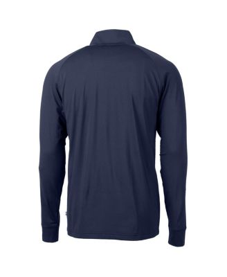 Men's Navy New York Yankees Adapt Eco Raglan Quarter-Zip Jacket