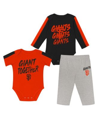 Baby Boys and Girls San Francisco Giants Double Down Bodysuit and Pants 3-Piece Set