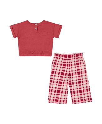 Baby Girls Crimson Alabama Crimson Tide Sky Castle T-Shirt & Pants Set