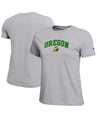 Women's Heather Gray Oregon Ducks Arched Over Logo T-Shirt
