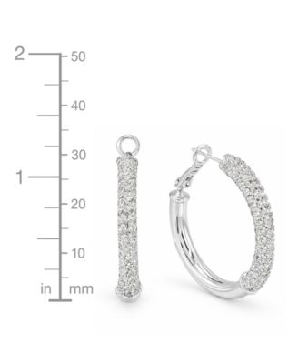 Crystal Stones Hoop Earrings