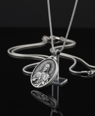 Men's Stainless Steel 22" Faith Pendant Necklace