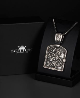 Men's Book of Revelation 22" Stainless Steel Pendant Necklace