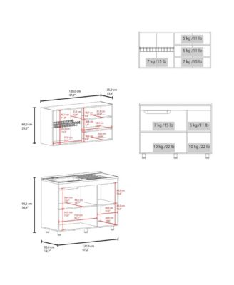 NAPOLEON Kitchen Furniture Set with Dishwasher and Upper Storage