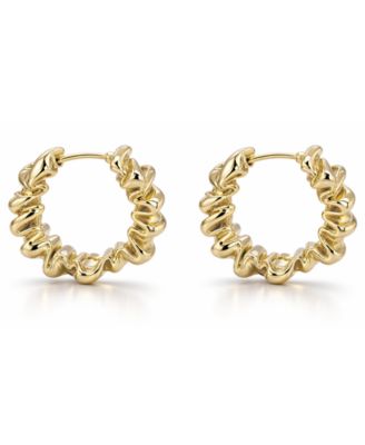 Rippled Hinged Hoop Earrings
