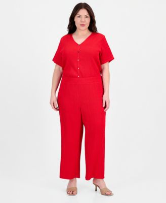 Plus Size Pull-On Wide-Leg Pants 