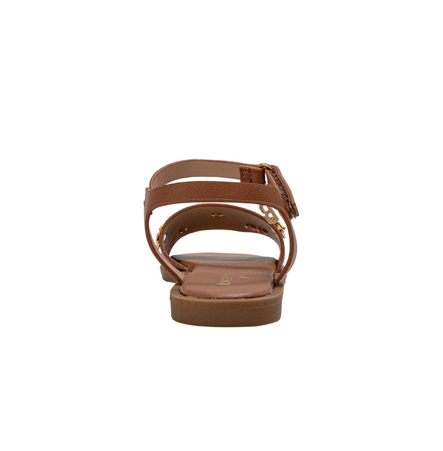 Сандалии Bebe Fashion Sandals - Dressy Shoes with Decorative Metal Charms для девочек, цвет: Коньячный — фото 3