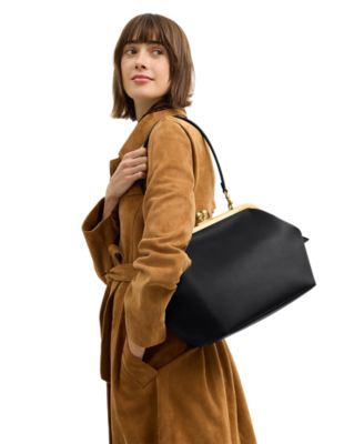 Kisslock Small Leather Frame Bag 27