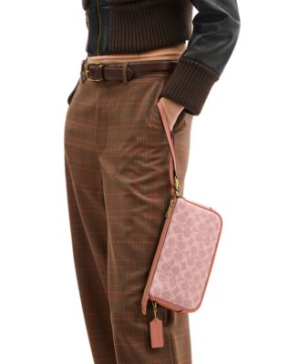 Plaza Small Signature Canvas Slim Shoulder Bag