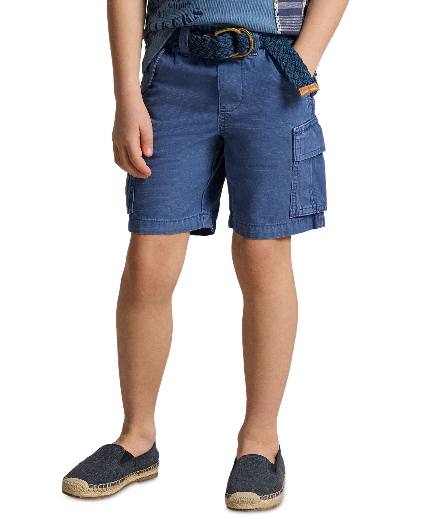 Шорты Polo Ralph Lauren Cotton Ripstop Cargo Shorts для мальчиков, цвет: Земляной синий — фото 1