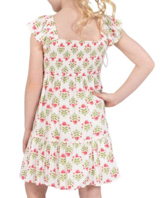 Girls' 2T-6X Smocked Tiered Dress