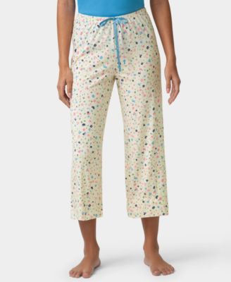 Women's Printed Capri Mid-Rise Pants