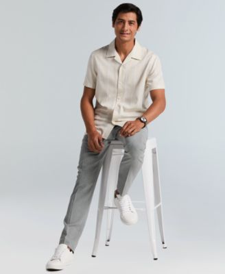 Men's Striped Camp Shirt