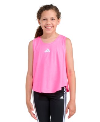 Girls' 8-16 Sleeveless M&eacute;lange Flounce Tank Top