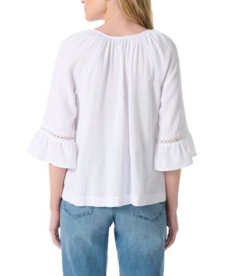 Women's Embroidered Peasant Top