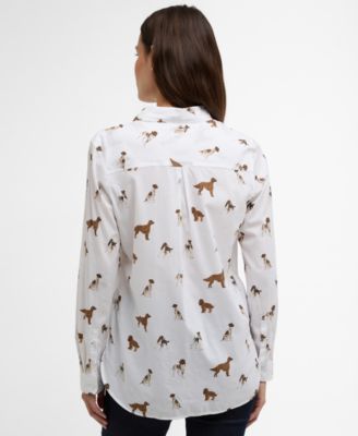 Women's Long-Sleeve Collared Safari Shirt