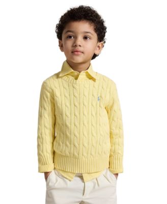 Boys' 2-7 Cable-Knit Cotton Sweater
